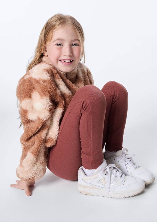 Foto do produto: Calça Legging Básica Infantil Menina Em Ribana - Marrom