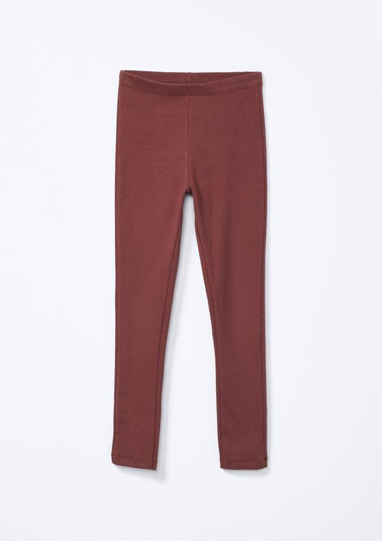 Foto do produto: Calça Legging Básica Infantil Menina Em Ribana - Marrom