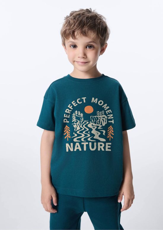 Foto do produto: Camiseta Infantil Menino Toddler Com Estampa Interativa - Verde