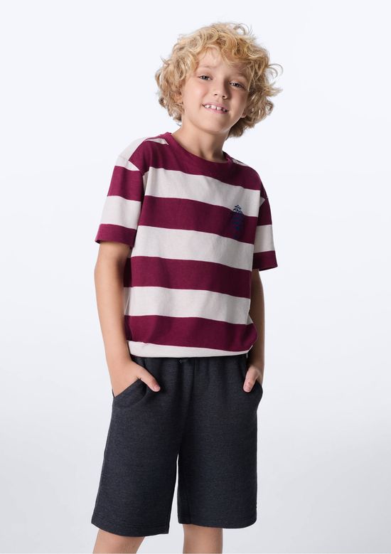 Foto do produto: Bermuda Básica Infantil Menino Em Moletom - Cinza
