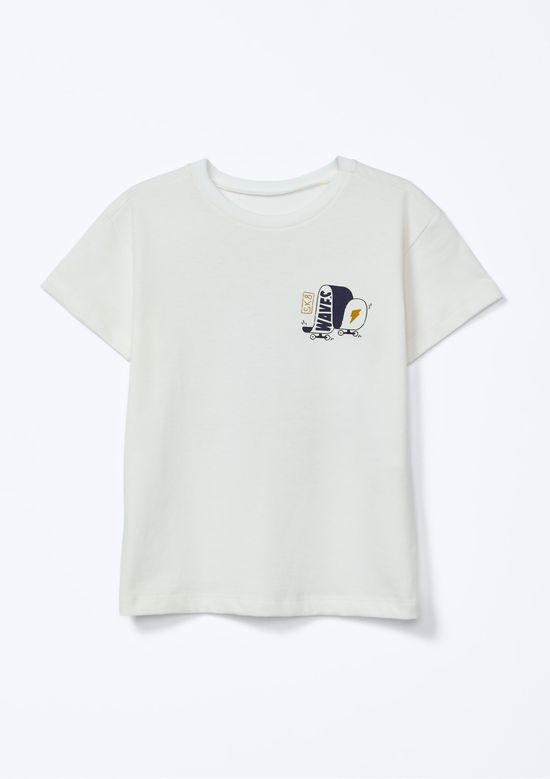 Foto do produto: Conjunto Curto Infantil Menino Com Estampa - Off white