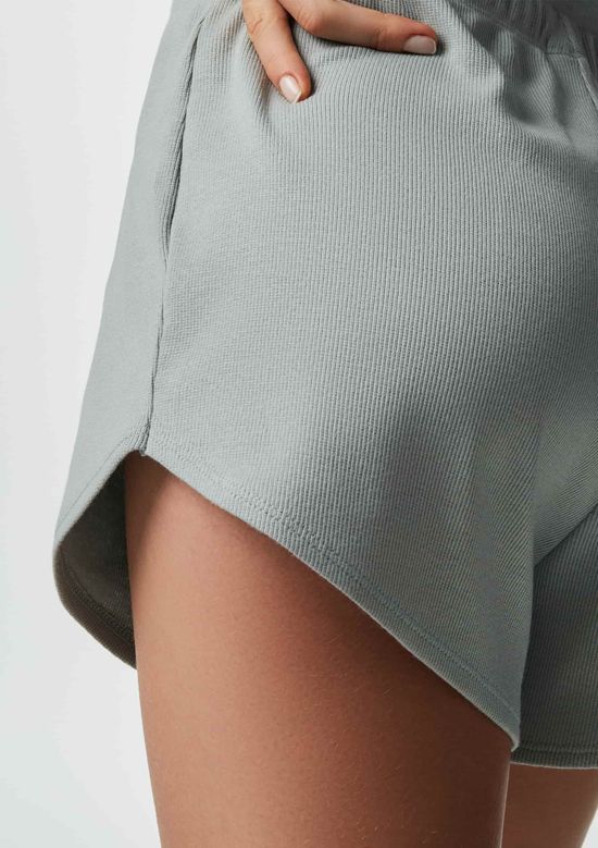 Foto do produto: Pijama Curto Feminino Básico Em Ribana Canelada - Verde