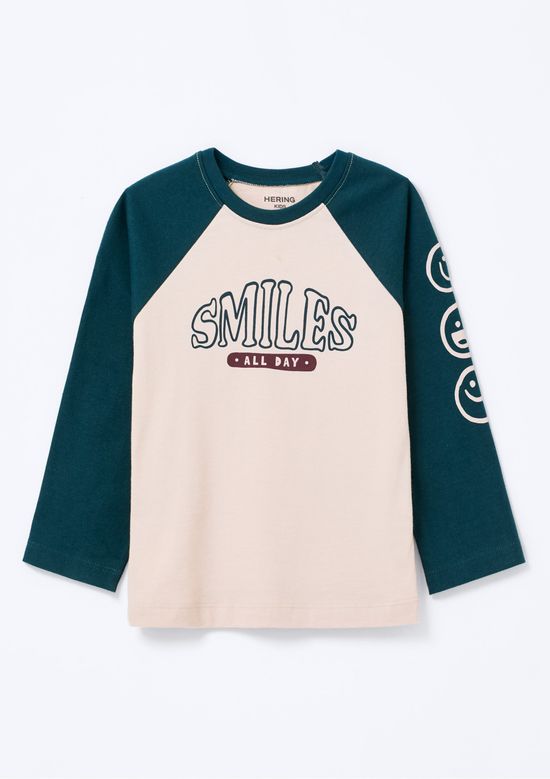 Foto do produto: Camiseta Infantil Menino Toddler Raglan - Nude