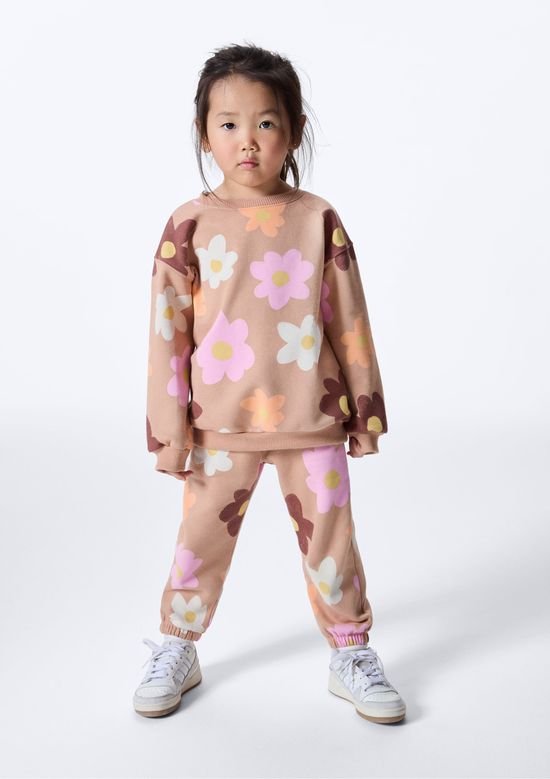 Foto do produto: Calça Infantil Menina Toddler Jogger Estampada - Bege