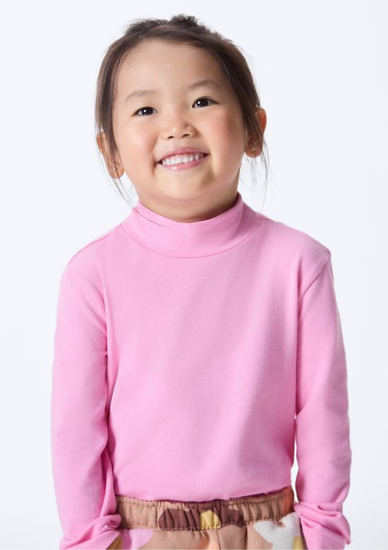 Foto do produto: Blusa Infantil Menina Toddler Gola Alta - Rosa