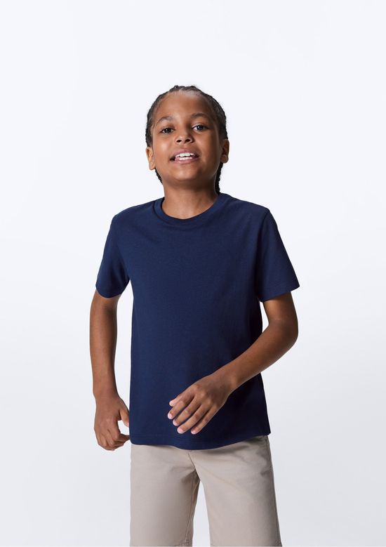 Foto do produto: Camiseta Básica Infantil Menino Manga Curta Slim - Azul
