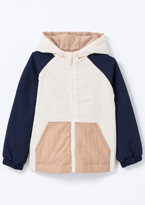 Foto do produto: Jaqueta Infantil Menino Em Nylon Com Capuz - Creme