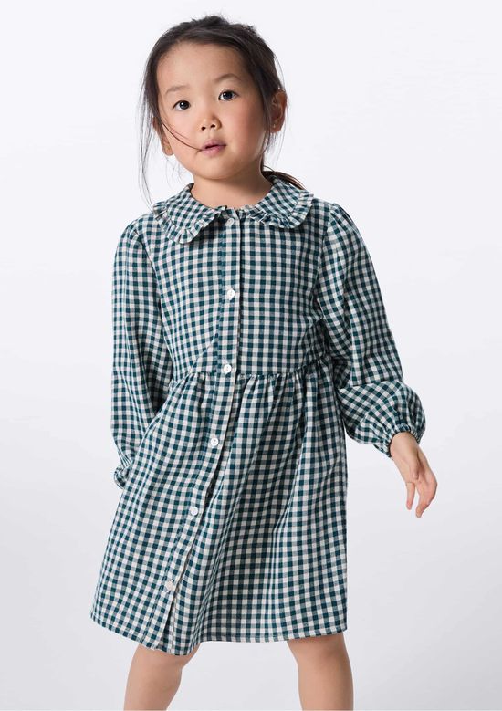 Foto do produto: Vestido Infantil Fio Tinto Xadrez - Verde