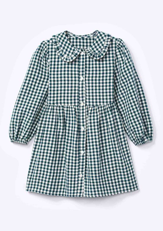 Foto do produto: Vestido Infantil Fio Tinto Xadrez - Verde