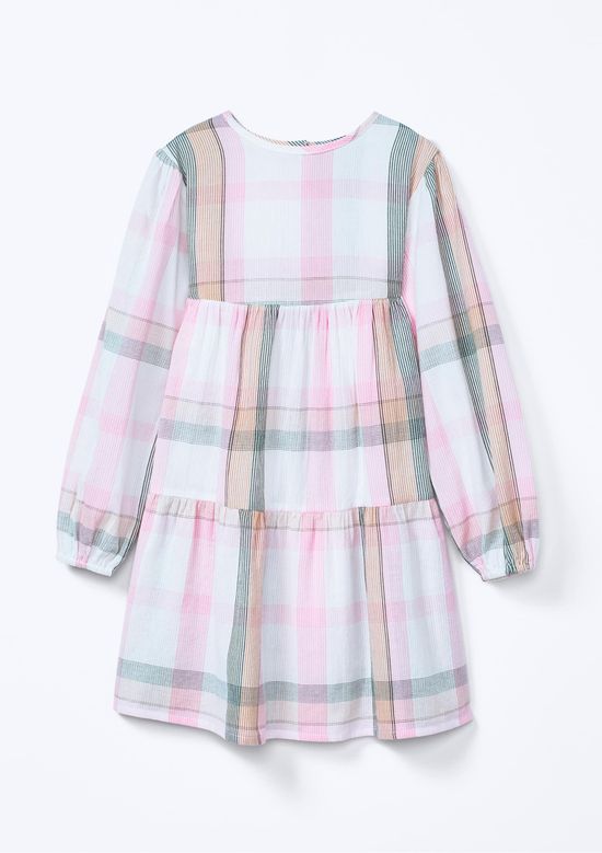 Foto do produto: Vestido Infantil Menina Fio Tinto Xadrez - Rosa