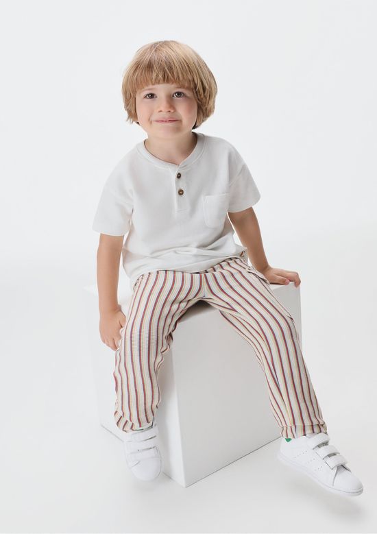 Foto do produto: Camiseta Infantil Menino Toddler Com Bolso - Off white