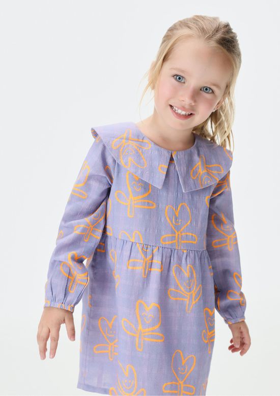 Foto do produto: Vestido Manga Longa Infantil Menina Toddler Texturizado - Lilás
