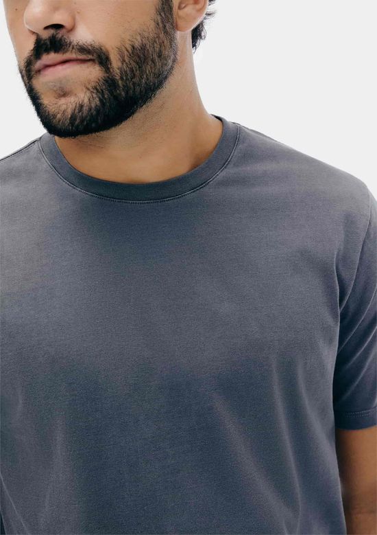Foto do produto: Camiseta Masculina Comfort Estonada Super Cotton - Azul