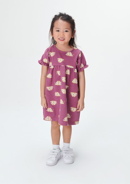 Foto do produto: Vestido Infantil Toddler Manga Bufante - Rosa