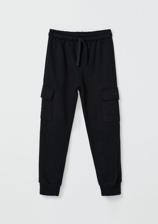 Foto do produto: Calça Jogger Infantil Menino Com Bolsos - Preto