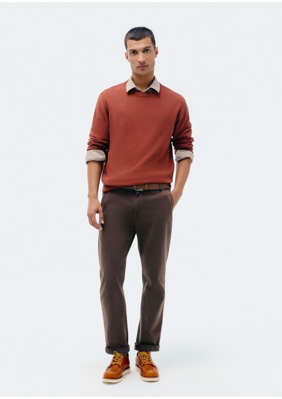 Foto do produto: Suéter Masculino Regular Em Tricô - Marsala