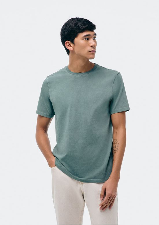 Foto do produto: Camiseta Masculina Comfort Estonada Super Cotton - Verde