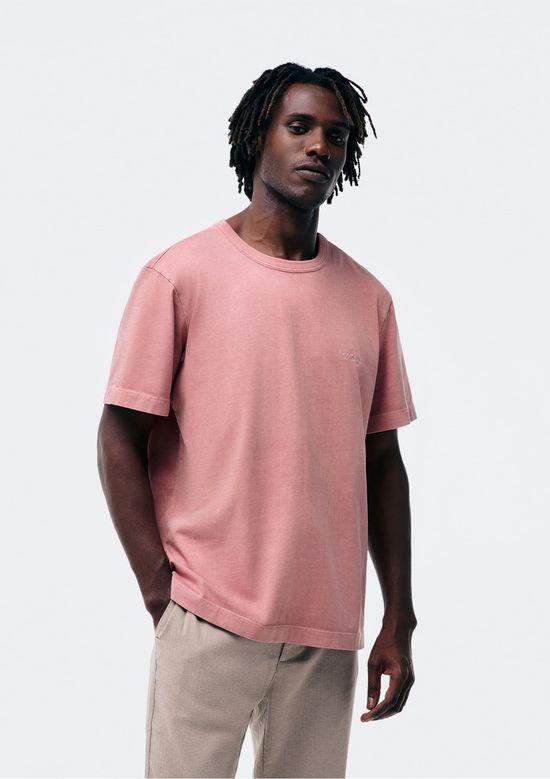 Foto do produto: Camiseta Masculina Estonada Super Cotton Com Bordado - Rosa
