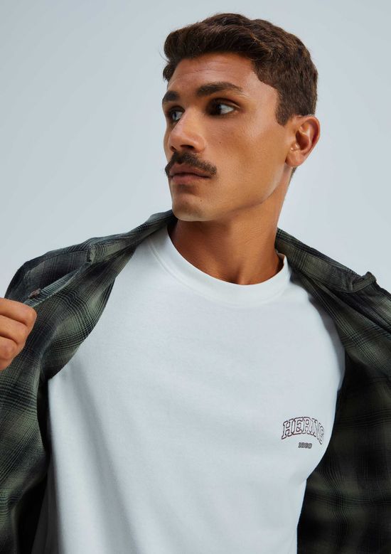 Foto do produto: Camiseta Masculina Relaxed Manga Curta Com Bordado - Off white