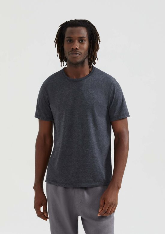 Foto do produto: Camiseta Básica Masculina Manga Curta Slim - Cinza