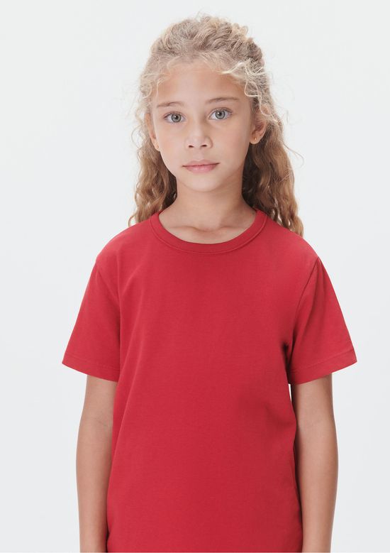 Foto do produto: Camiseta Básica Infantil Unissex Regular - Vermelho