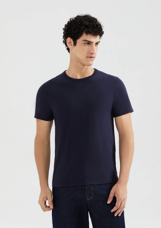Foto do produto: Camiseta Básica Masculina Manga Curta Slim - Azul