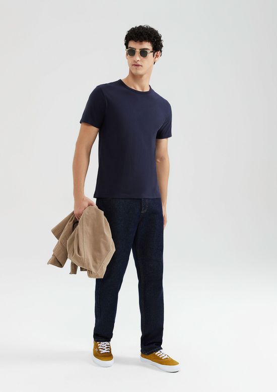 Foto do produto: Camiseta Básica Masculina Manga Curta Slim - Azul