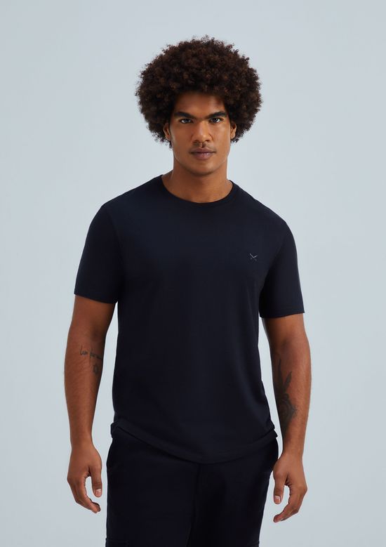 Foto do produto: Camiseta Básica Masculina World Com Bordado - Preto