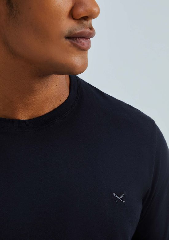 Foto do produto: Camiseta Básica Masculina World Com Bordado - Preto