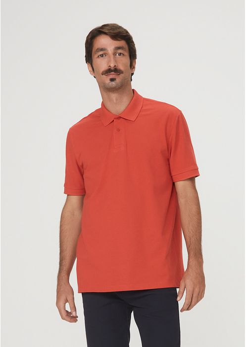 Camisa Polo Básica Masculina Em Malha Piquet - Vermelho