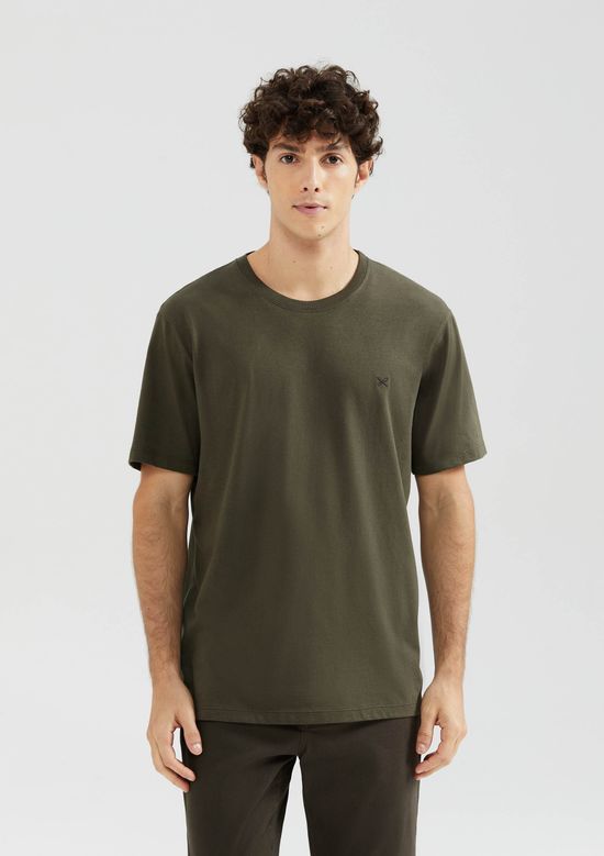 Foto do produto: Camiseta Básica Masculina World Com Bordado - Verde