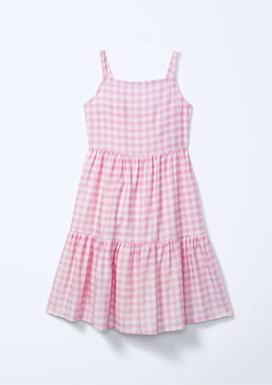Foto do produto: Vestido Infantil Midi Fio Tinto Xadrez - Rosa