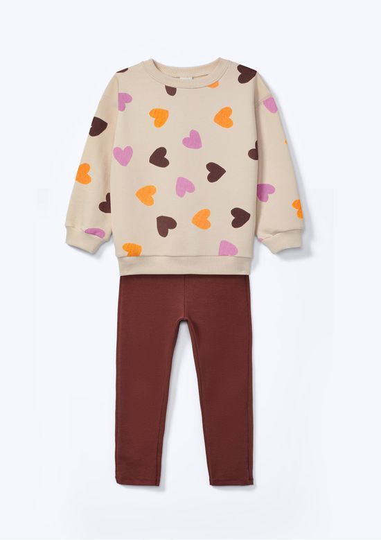 Foto do produto: Conjunto Infantil Menina Toddler Moletom Oversized - Off white