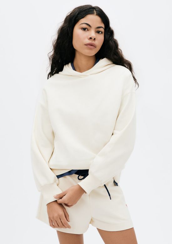 Foto do produto: Blusão Feminino Peluciado Com Capuz - Creme