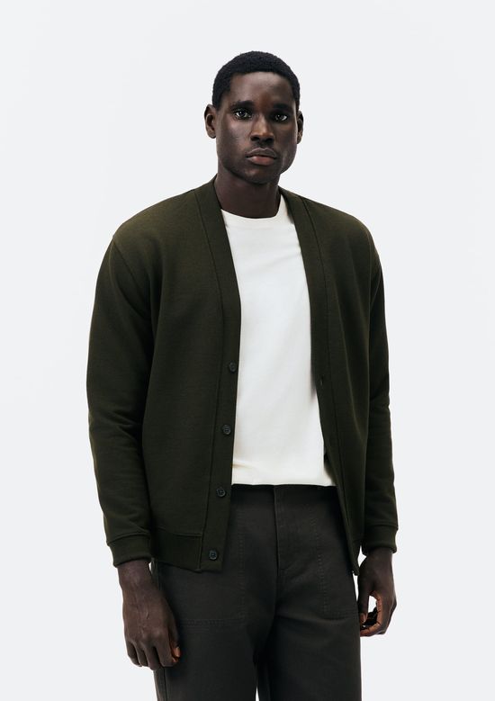 Foto do produto: Cardigan Masculino Em Moletom - Verde
