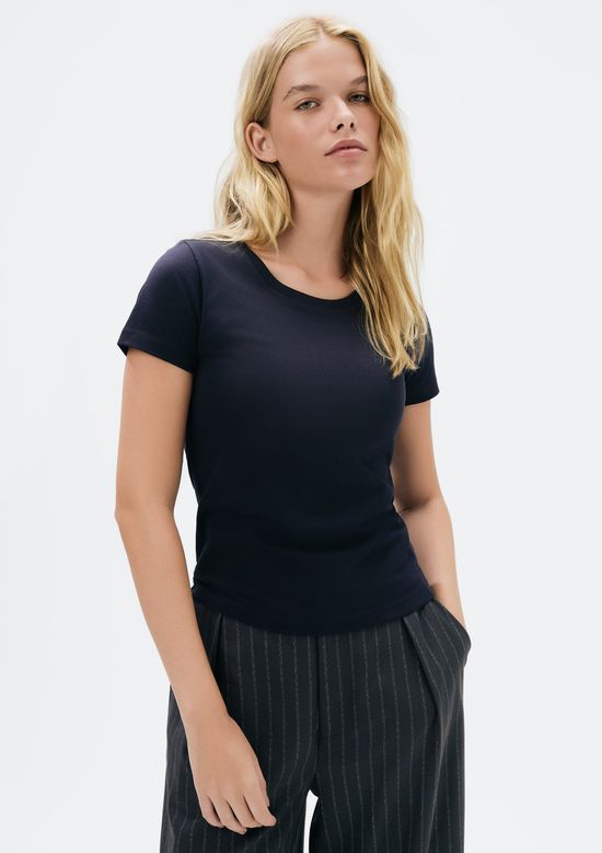 Foto do produto: Camiseta Básica Feminina Slim World - Azul
