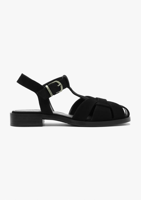 Foto do produto: Sandália Rasteira Tiras Entrelaçadas - Preto