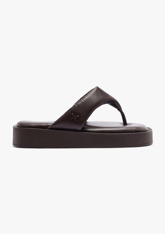 Foto do produto: Sandália Solar Flatform Feminina Tira Acolchoada - Marrom