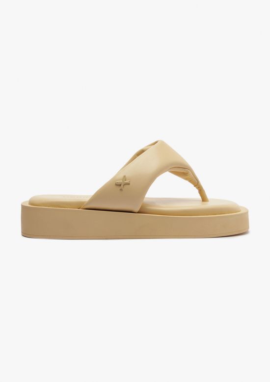 Foto do produto: Sandália Solar Flatform Feminina Tira Acolchoada - Bege