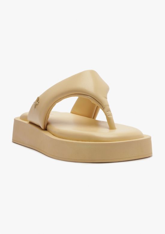 Foto do produto: Sandália Solar Flatform Feminina Tira Acolchoada - Bege