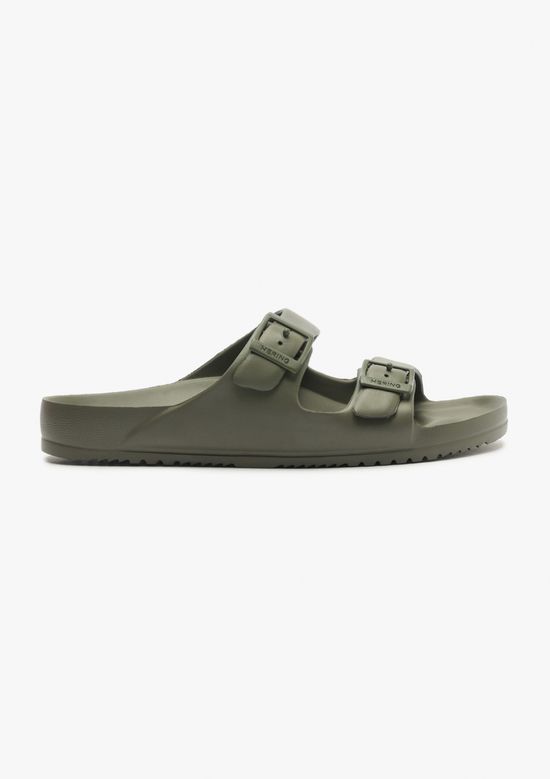 Foto do produto: Sandália Papete Masculina Tiras Fivelas - Verde
