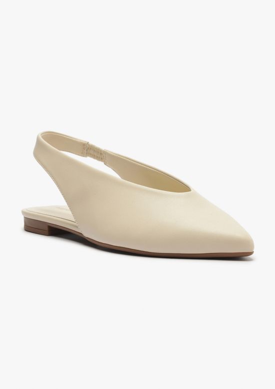 Foto do produto: Sapatilha Slingback Bico Fino - Creme