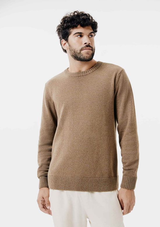 Foto do produto: Suéter Masculino em Tricô Regular - Bege