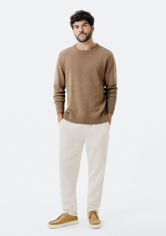 Foto do produto: Suéter Masculino em Tricô Regular - Bege