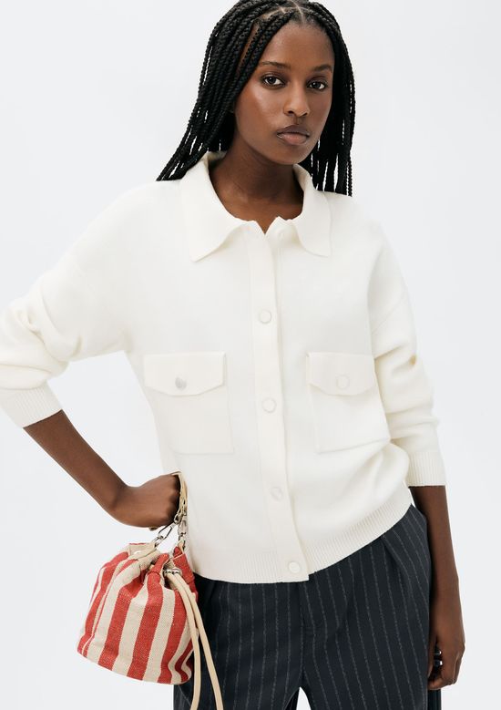 Foto do produto: Cardigã Feminino Em Tricô - Creme