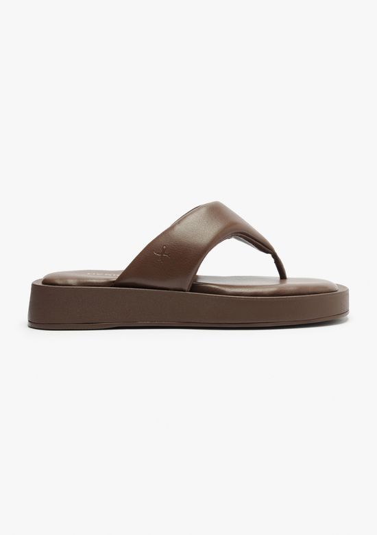 Foto do produto: Sandália Solar Flatform Feminina Tira Acolchoada - Marrom