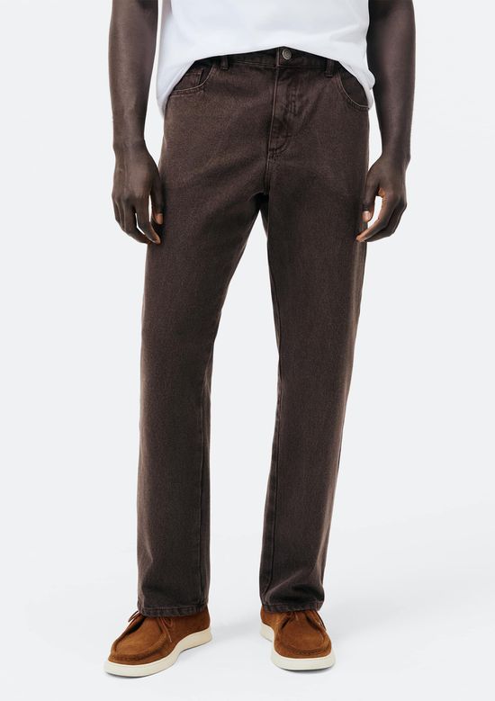 Foto do produto: Calça Masculina Reta em Sarja - Marrom