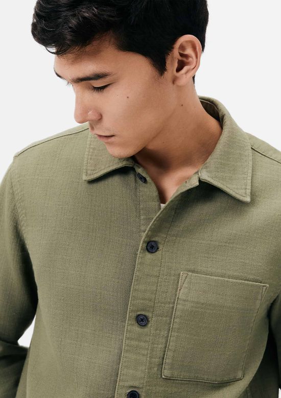 Foto do produto: Camisa Masculina Overshirt com Bolso Frontal - Verde