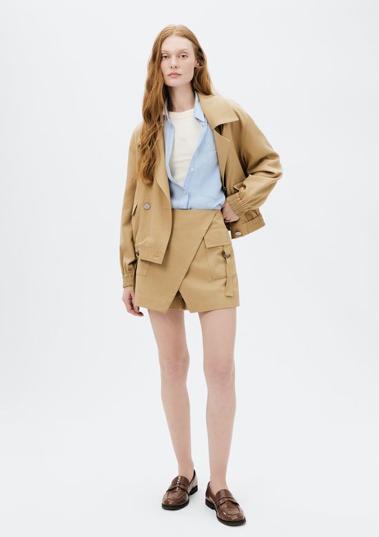 Foto do produto: Shorts Saia Curto Cargo - Caqui
