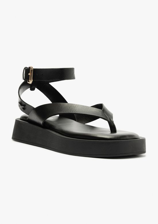 Foto do produto: Sandália Flatform Feminina Tiras - Preto